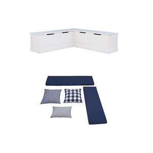 Riverbay Furniture Set of a Backless Breakfast Nook and 5 Piece Cushion/Pillow