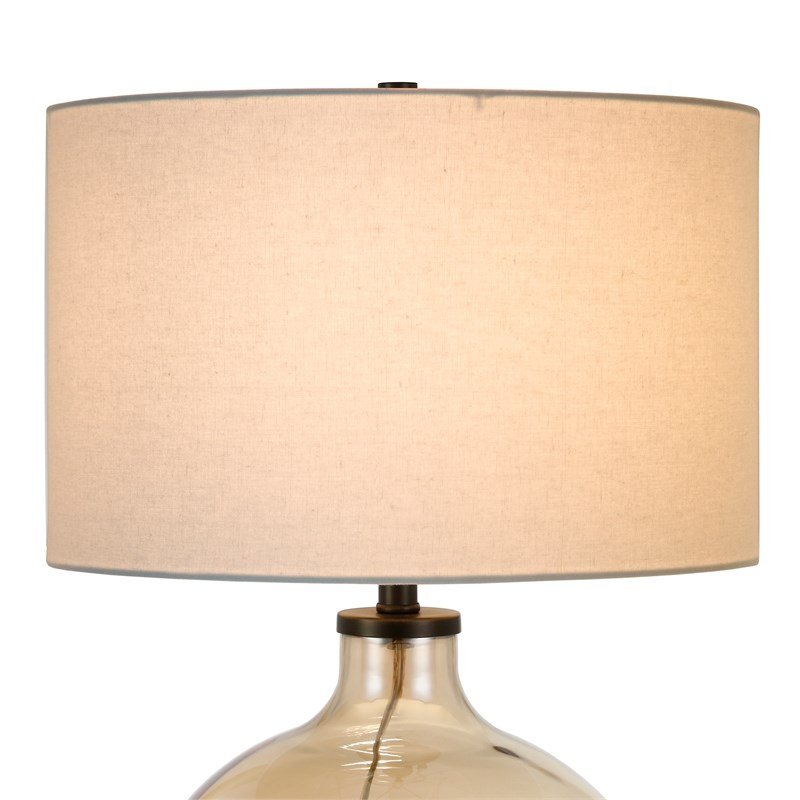Henn&Hart 23' Gold Luster Glass Luminesent Table Lamp