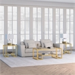Henn&Hart Hollywood Regency Metal Brass Coffee Table