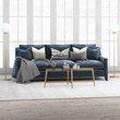 Henn&Hart Mid-Century Metal Brass and Glass Coffee Table
