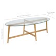 Henn&Hart Mid-Century Metal Brass and Glass Coffee Table