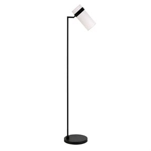 Henn&Hart 11&quot Blackened Bronze Metal/Fabric Floor Lamp