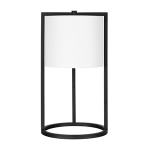 Henn&Hart 12&quot Blackened Bronze Metal/Fabric Table Lamp