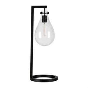 Henn&Hart 9&quot Blackened Bronze Metal/Glass Table Lamp