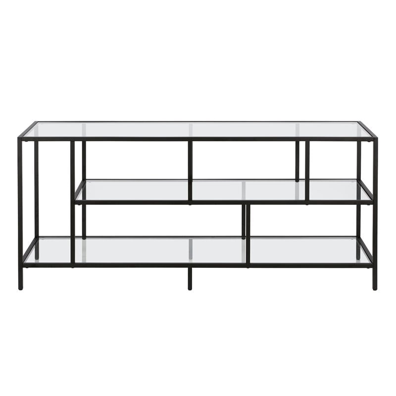 Henn&Hart Metal and Glass TV Stand For TVs Upto 55