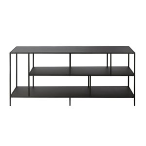 55&quot Blackened Bronze Metal TV Stand