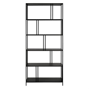 Henn&Hart 34&quot Metal Bookcase in Blackened Bronze