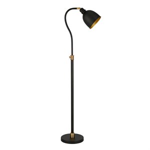 Henn&Hart 11&quot Blackened Bronze Metal Floor Lamp