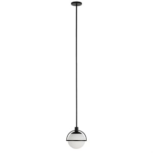 Henn&Hart 9.38&quot Blackened Bronze Metal/Glass Pendant