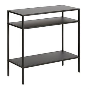 Henn&Hart 24&quot Blackened Bronze Metal Side Table