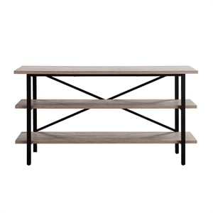 Henn&Hart 58&quot Gray Oak/Metal TV Stand