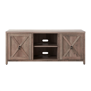 Henn&Hart Wood TV Stand For TVs Upto 58&quot in Gray Oak