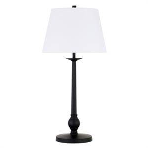 Henn&Hart 13&quot Blackened Bronze Metal/Fabric Table Lamp