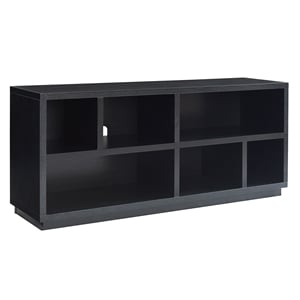 Henn&Hart 58&quot Black Grain TV Stand