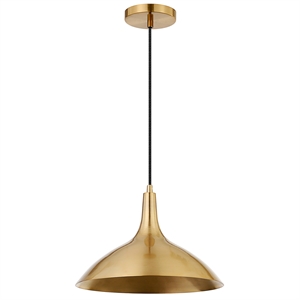 Henn&Hart 14&quot Brass Metal Pendant