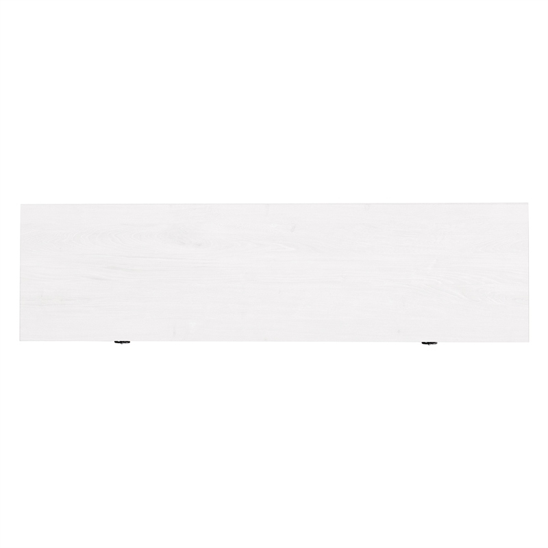 Henn&Hart White TV Stand with Crystal Fireplace Insert