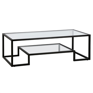 Henn&Hart 54&quot Black Bronze Coffee Table