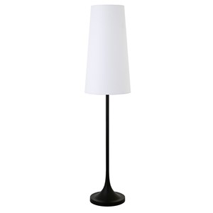 Henn&Hart 14&quot Blackened Bronze Metal/Fabric Floor Lamp