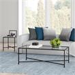 Henn&Hart Black Bronze Coffee Table with Glass Top
