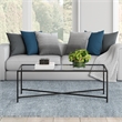 Henn&Hart Black Bronze Coffee Table with Glass Top