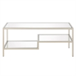 Henn&Hart 45 in. Satin Nickel Metal Coffee Table
