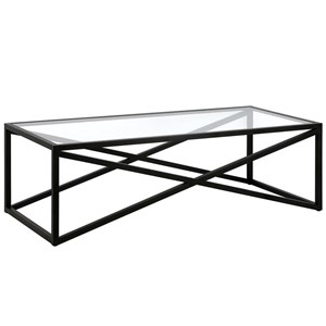 Henn&Hart 54&quot Black Bronze Coffee Table