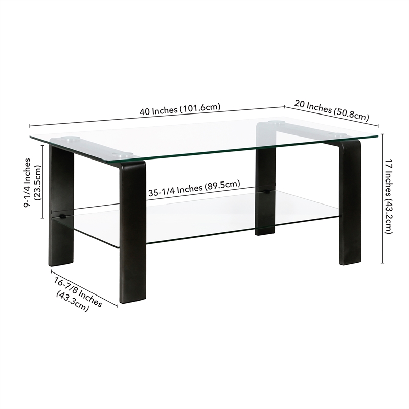 Henn&Hart Black Bronze Coffee Table