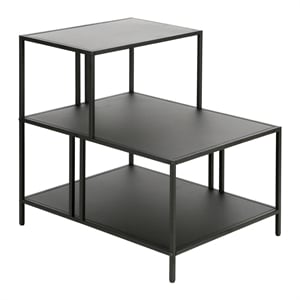 Henn&Hart 20&quot Gunmetal Gray Metal Side Table