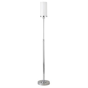 Henn&Hart 11&quot Polished Nickel Finish Metal/Glass Floor Lamp