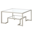 Henn&Hart Satin Nickel Square Coffee Table