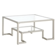 Henn&Hart Satin Nickel Square Coffee Table