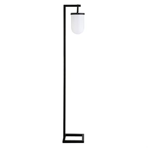 Henn&Hart 10&quot Blackened Bronze Metal/Glass Floor Lamp