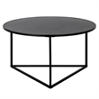 Henn&Hart Black Bronze Round Coffee Table with Metal Top
