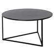 Henn&Hart Black Bronze Round Coffee Table with Metal Top