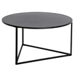 Henn&Hart Black Bronze Round Coffee Table with Metal Top