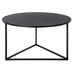 Henn&Hart Black Bronze Round Coffee Table with Metal Top