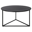 Henn&Hart Black Bronze Round Coffee Table with Metal Top
