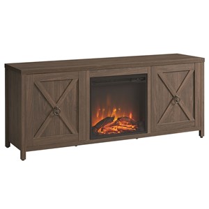 Henn&Hart 58&quot Alder Brown TV Stand