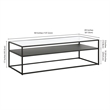 Henn&Hart 54 in. Black Bronze Coffee Table
