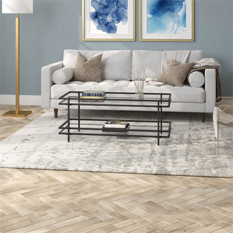 Henn&Hart 45 in. Black Bronze Coffee Table