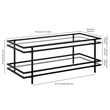Henn&Hart 45 in. Black Bronze Coffee Table