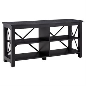 Henn&Hart 50&quot Black/Metal TV Stand