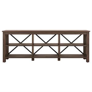 Henn&Hart 68&quot Alder Brown/Metal TV Stand