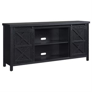 Henn&Hart 68&quot Black Grain TV Stand