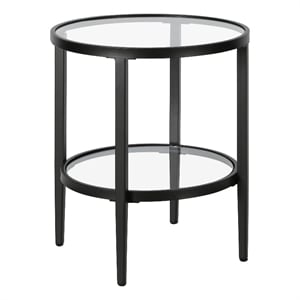 Henn&Hart 19.63&quot Black Side Table