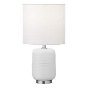 Henn&Hart 8&quot White/Silver Mini Lamp