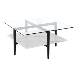 Henn&Hart 32&quot Black/White Coffee Table