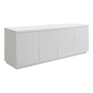 Henn&Hart 70&quot White/PVC TV Stand