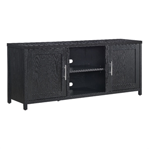 Henn&Hart 58&quot Black Grain TV Stand
