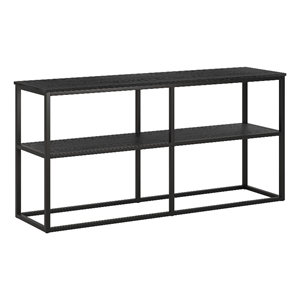 Henn&Hart 58&quot Black Grain TV Stand